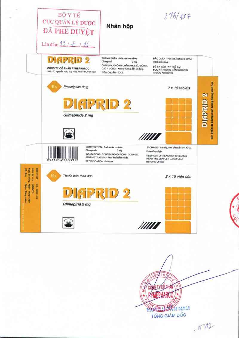 thông tin, cách dùng, giá thuốc Diaprid 2 - ảnh 0