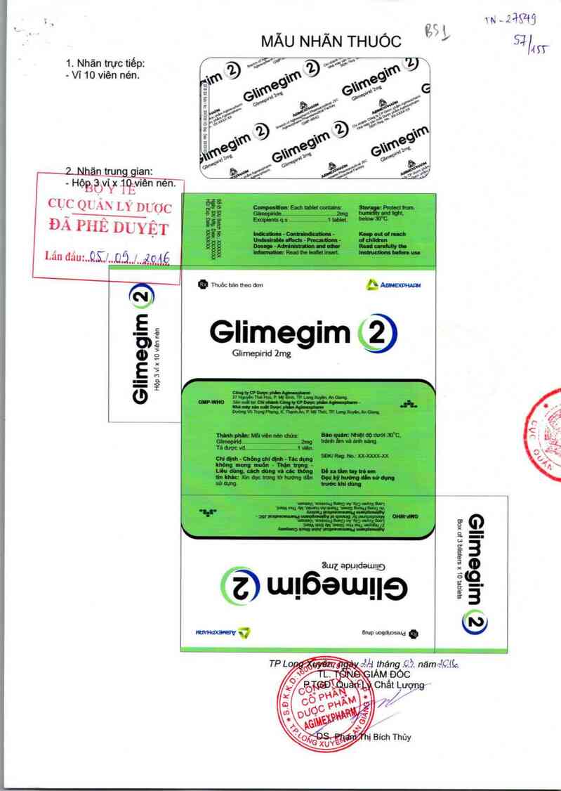 thông tin, cách dùng, giá thuốc Glimegim 2 - ảnh 0