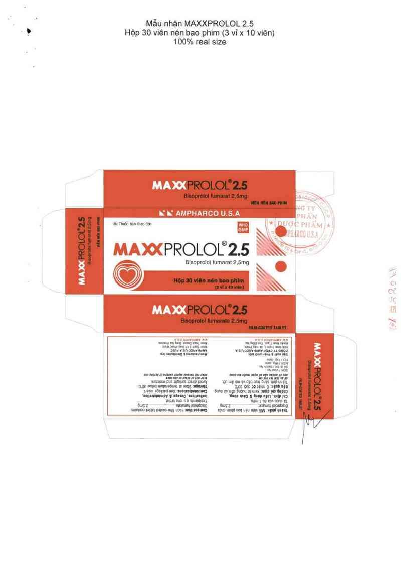 thông tin, cách dùng, giá thuốc Maxxprolol 2.5 - ảnh 1