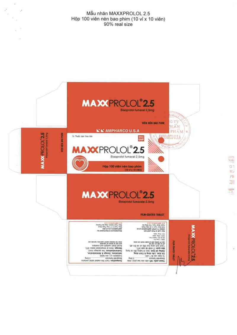thông tin, cách dùng, giá thuốc Maxxprolol 2.5 - ảnh 2