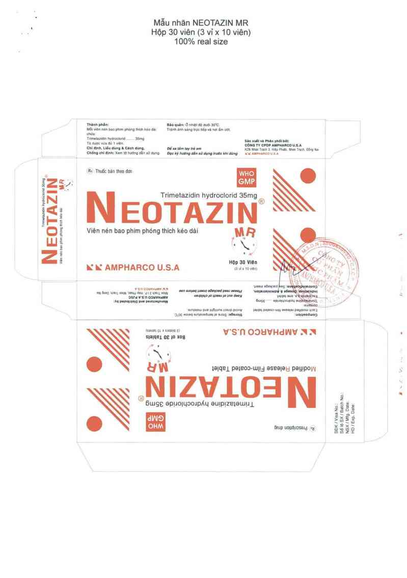 thông tin, cách dùng, giá thuốc Neotazin MR - ảnh 1