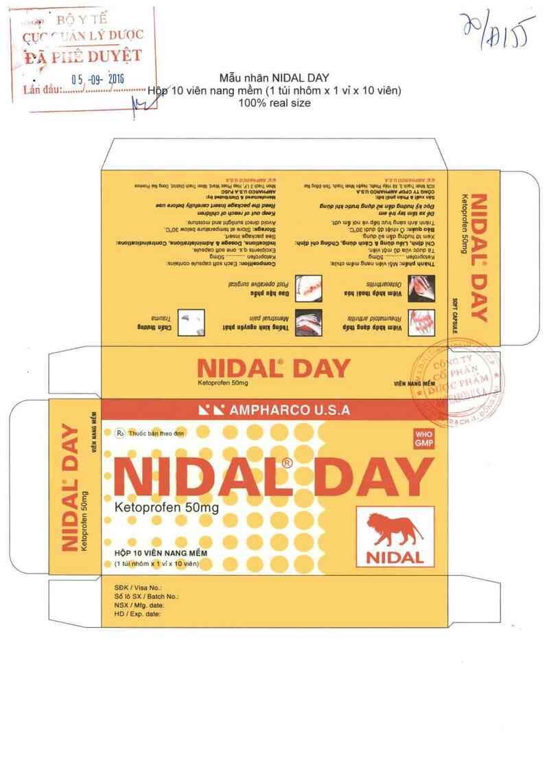 thông tin, cách dùng, giá thuốc Nidal Day - ảnh 0