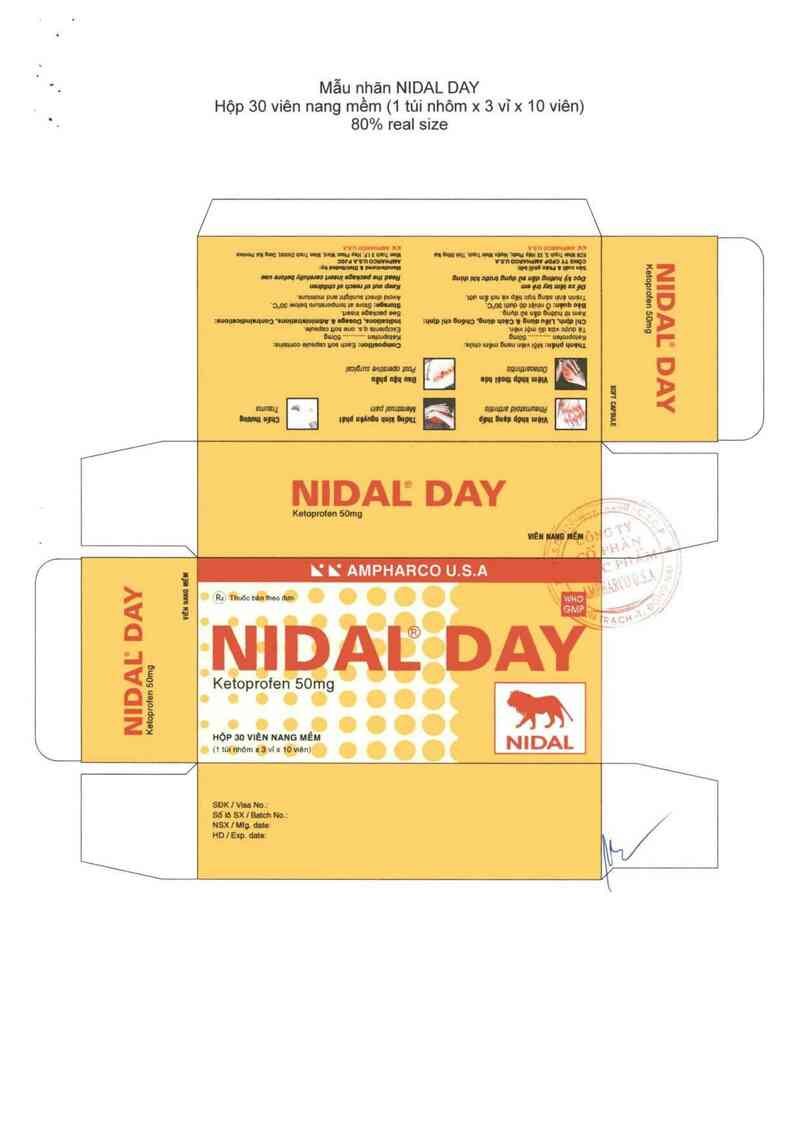 thông tin, cách dùng, giá thuốc Nidal Day - ảnh 1