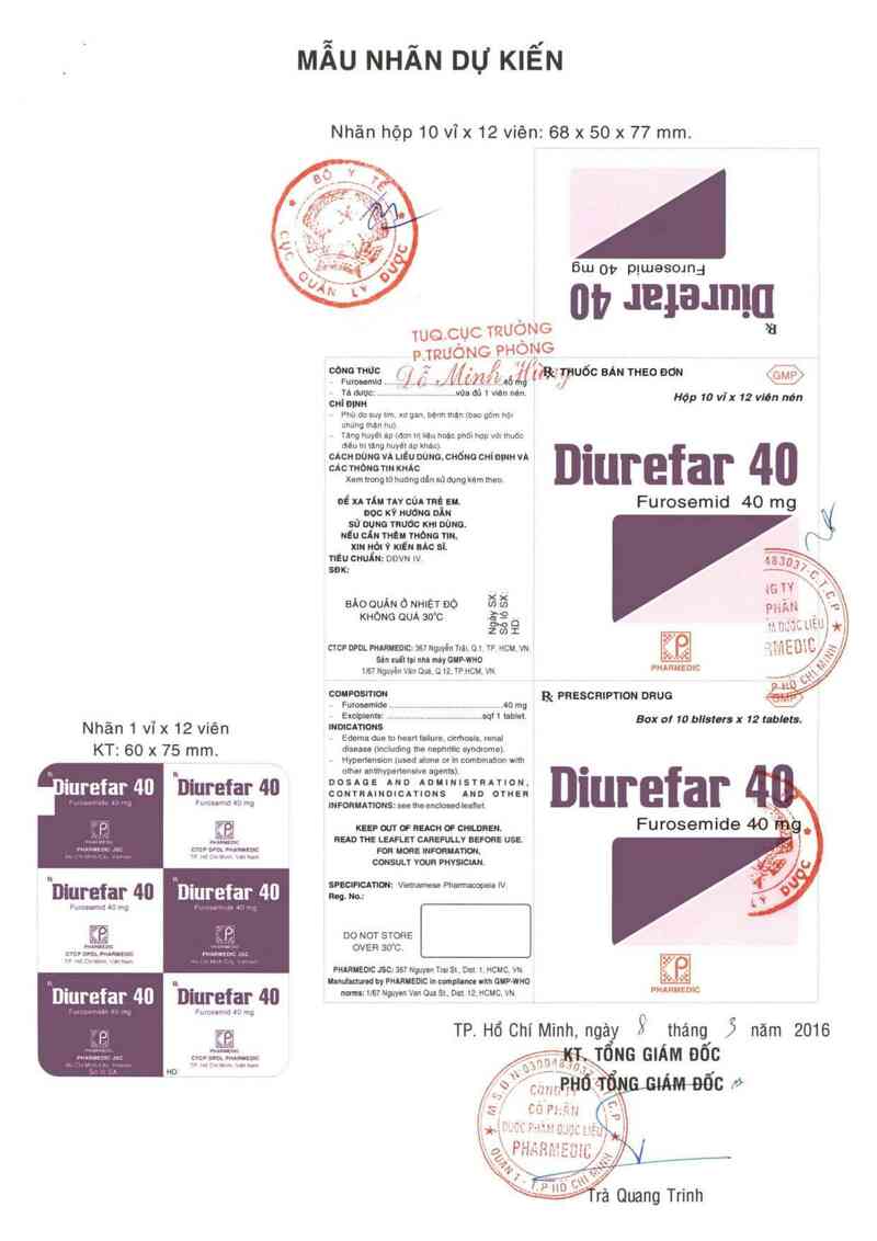 thông tin, cách dùng, giá thuốc Diurefar - ảnh 0