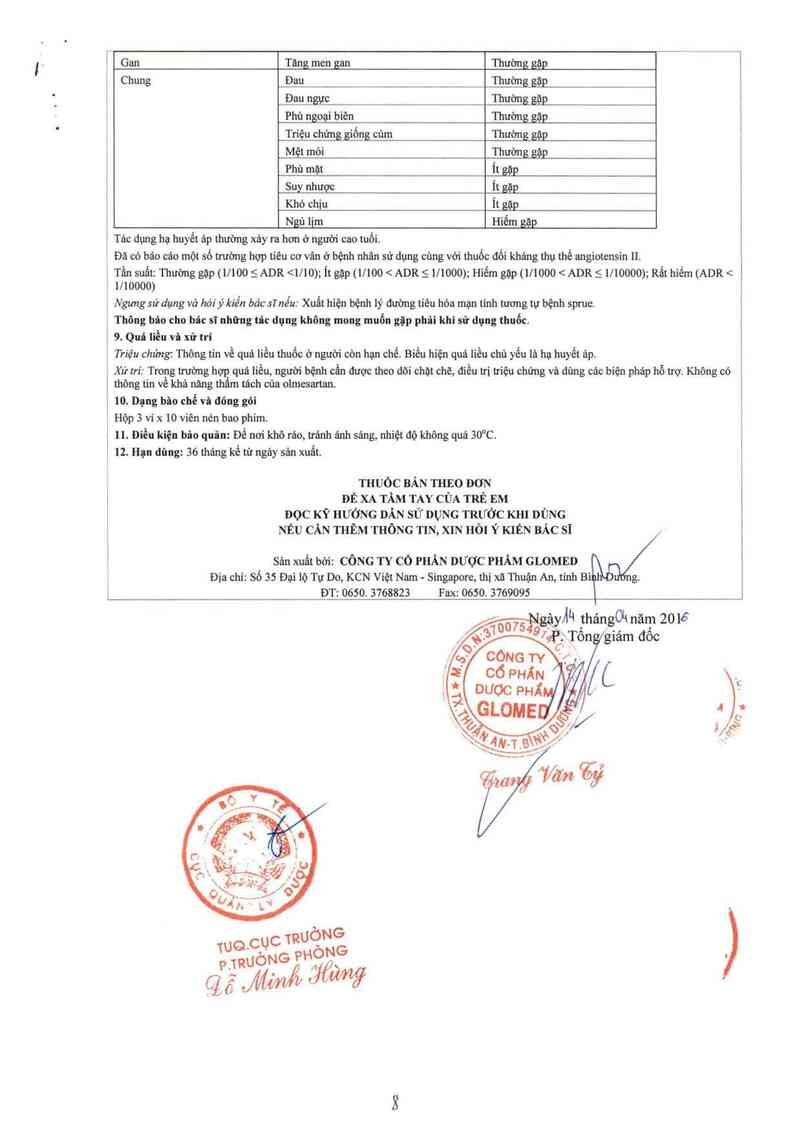 thông tin, cách dùng, giá thuốc Glanta 20 - ảnh 4