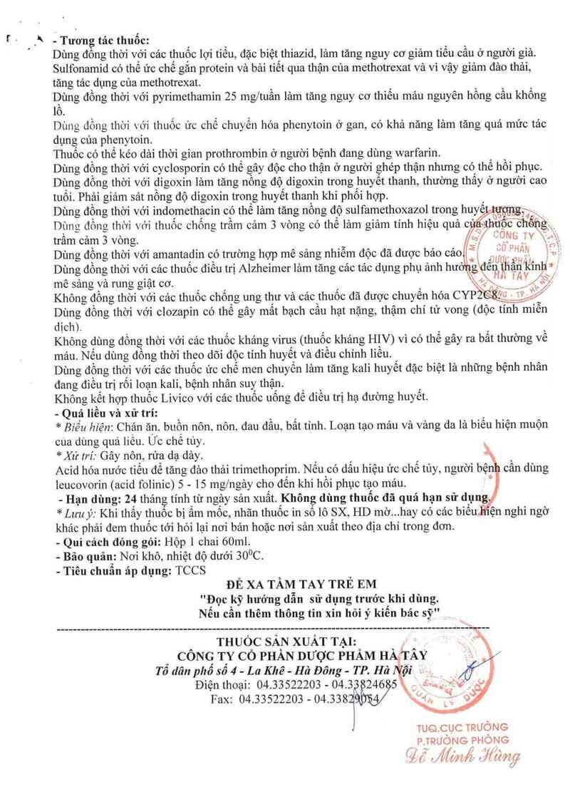 thông tin, cách dùng, giá thuốc Livico - ảnh 4