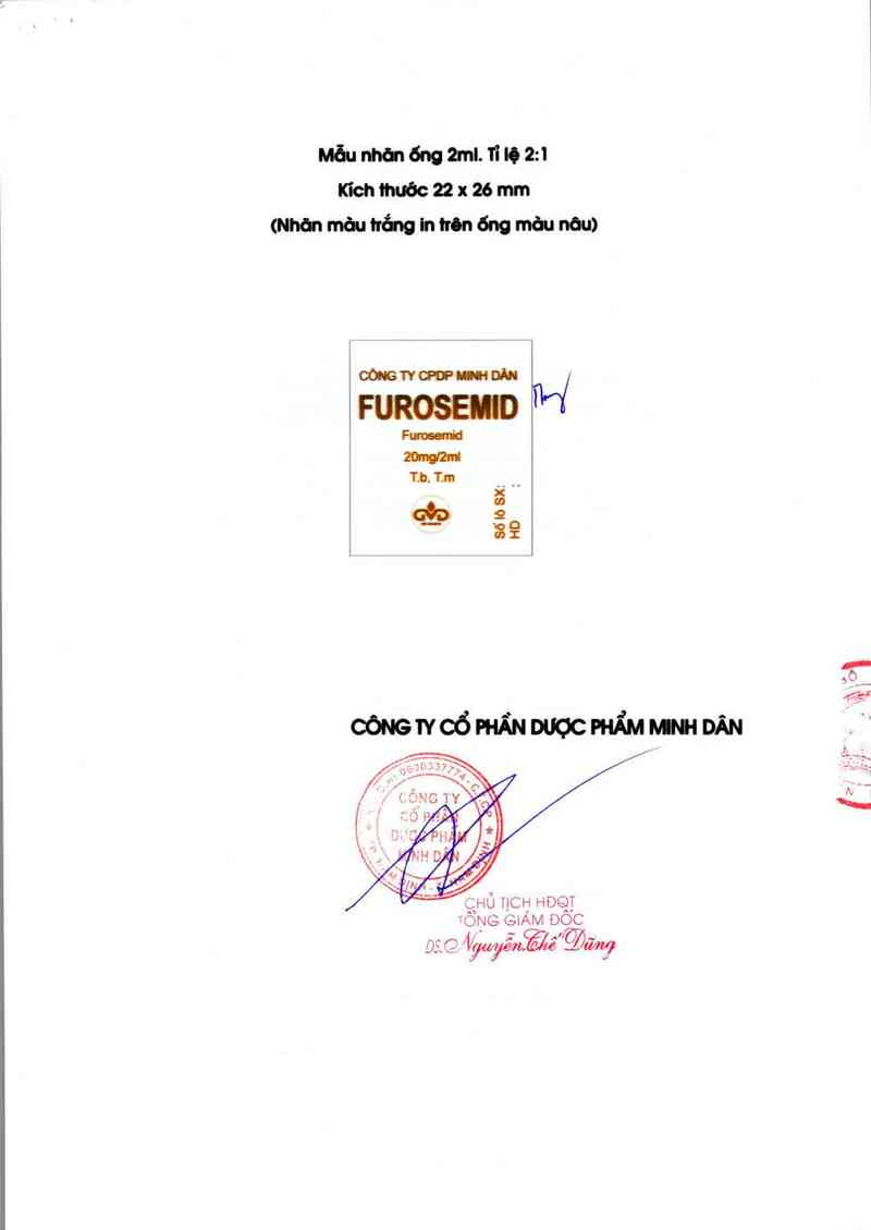 thông tin, cách dùng, giá thuốc Furosemid 20mg/2ml - ảnh 1