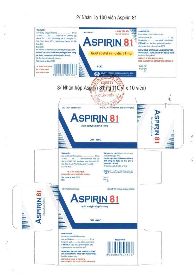 thông tin, cách dùng, giá thuốc Aspirin 81 - ảnh 2