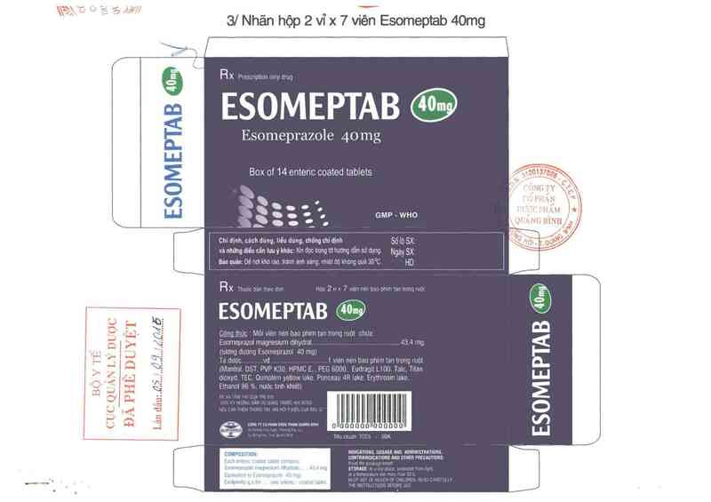 thông tin, cách dùng, giá thuốc Esomeptab 40 mg - ảnh 0