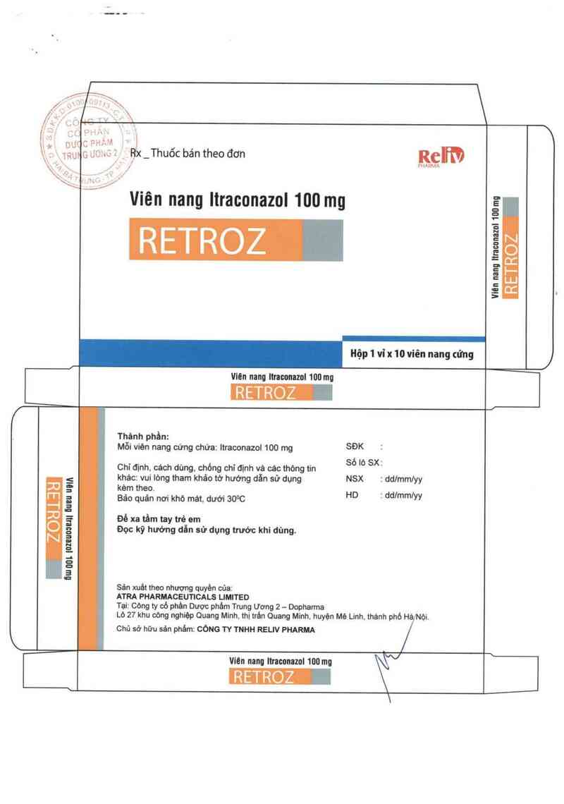 thông tin, cách dùng, giá thuốc Retroz - ảnh 1