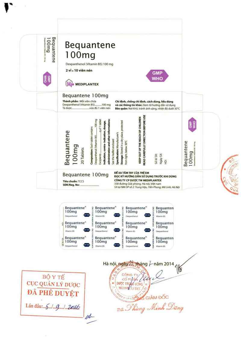 thông tin, cách dùng, giá thuốc Bequantene - ảnh 0