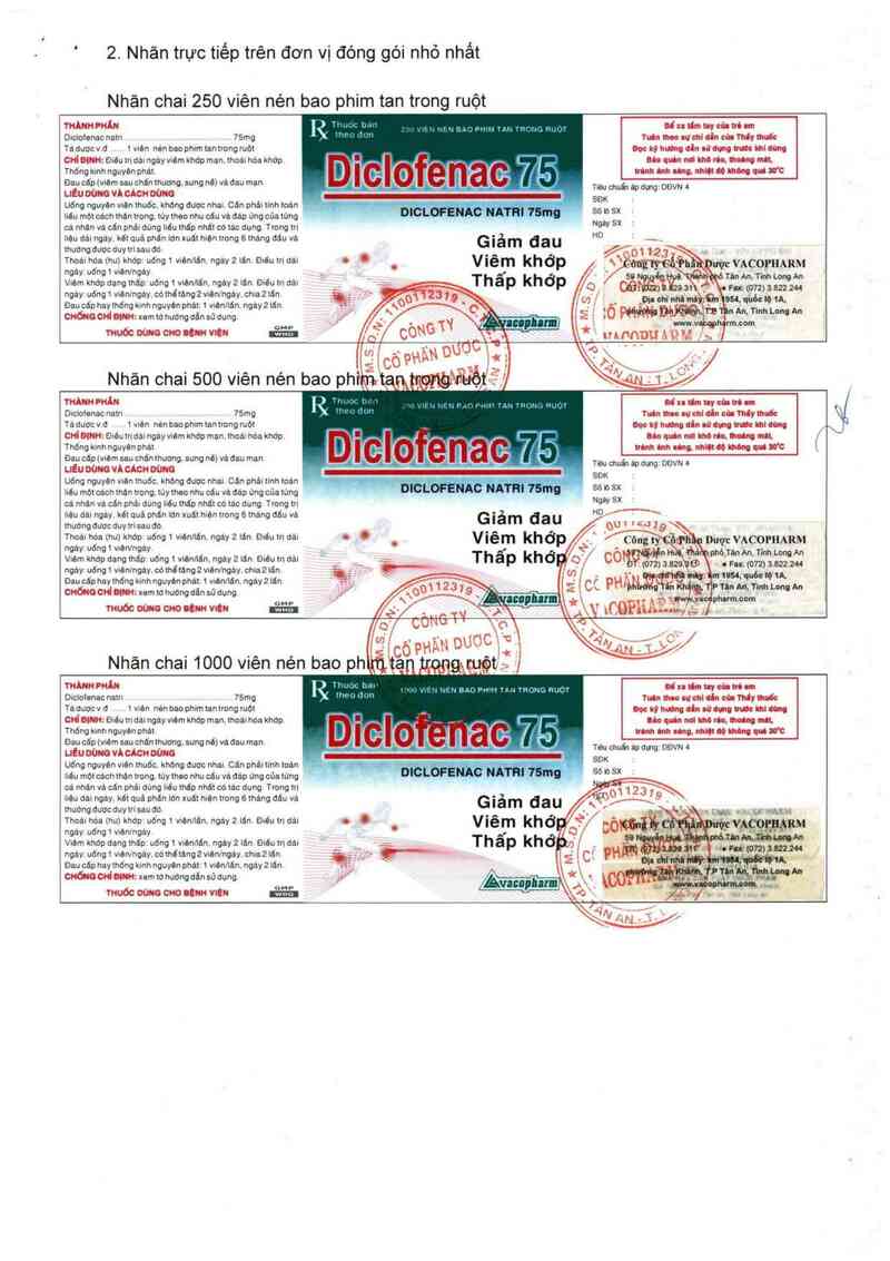 thông tin, cách dùng, giá thuốc Diclofenac 75 - ảnh 10