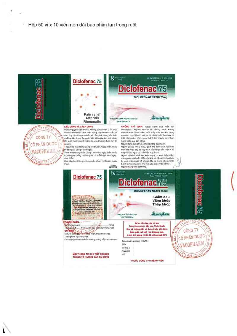 thông tin, cách dùng, giá thuốc Diclofenac 75 - ảnh 3