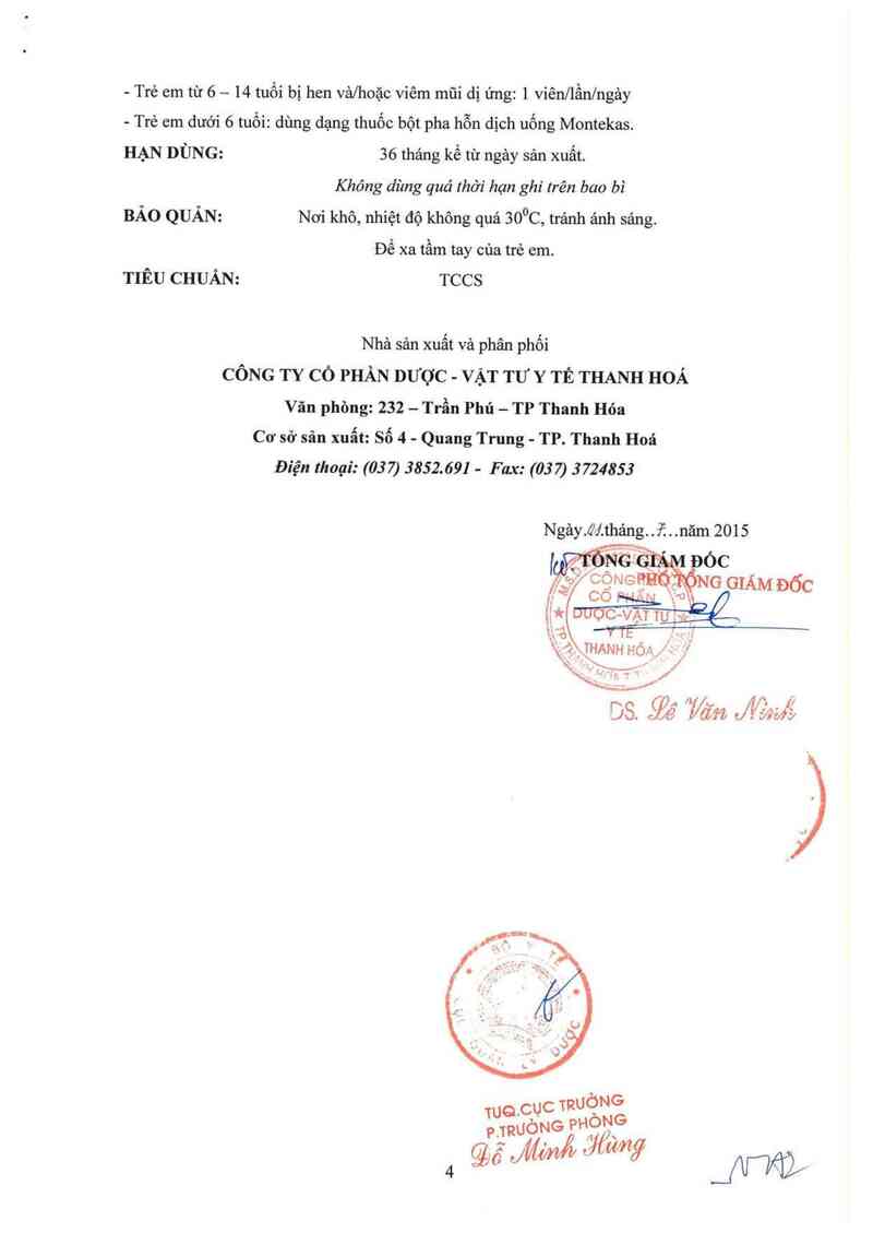 thông tin, cách dùng, giá thuốc Montekas - ảnh 6