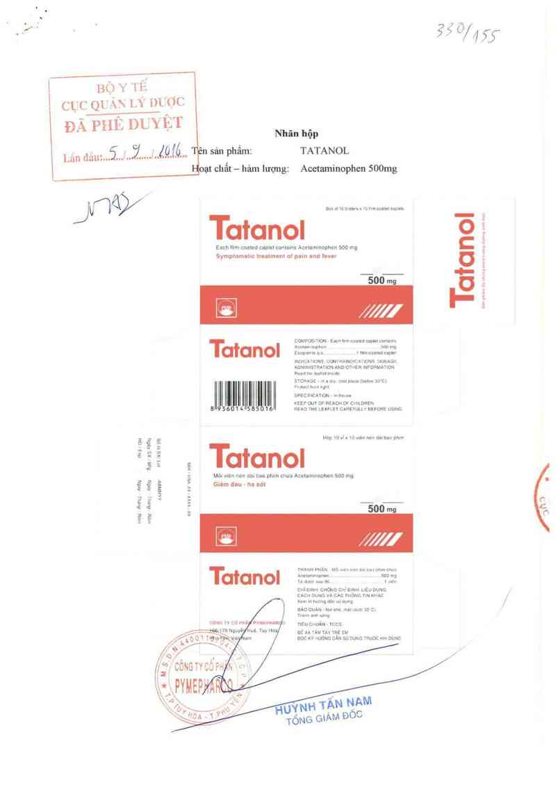 thông tin, cách dùng, giá thuốc Tatanol - ảnh 0