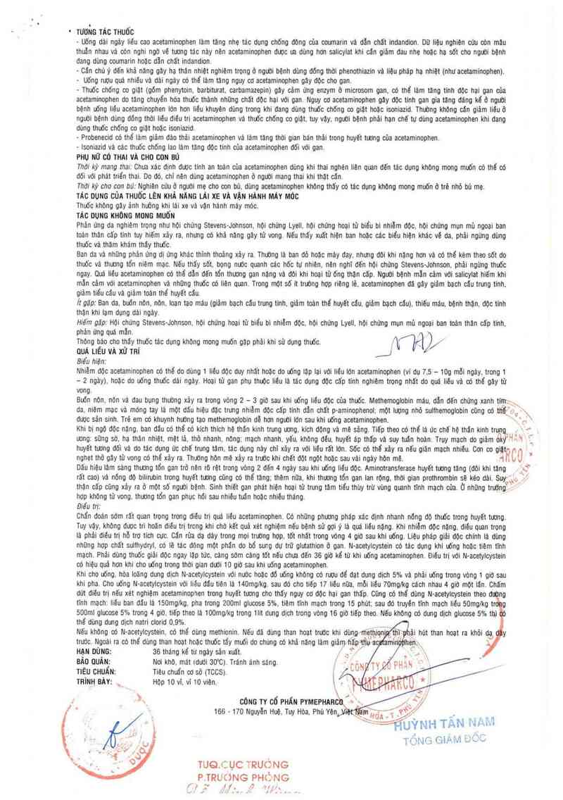 thông tin, cách dùng, giá thuốc Tatanol - ảnh 3
