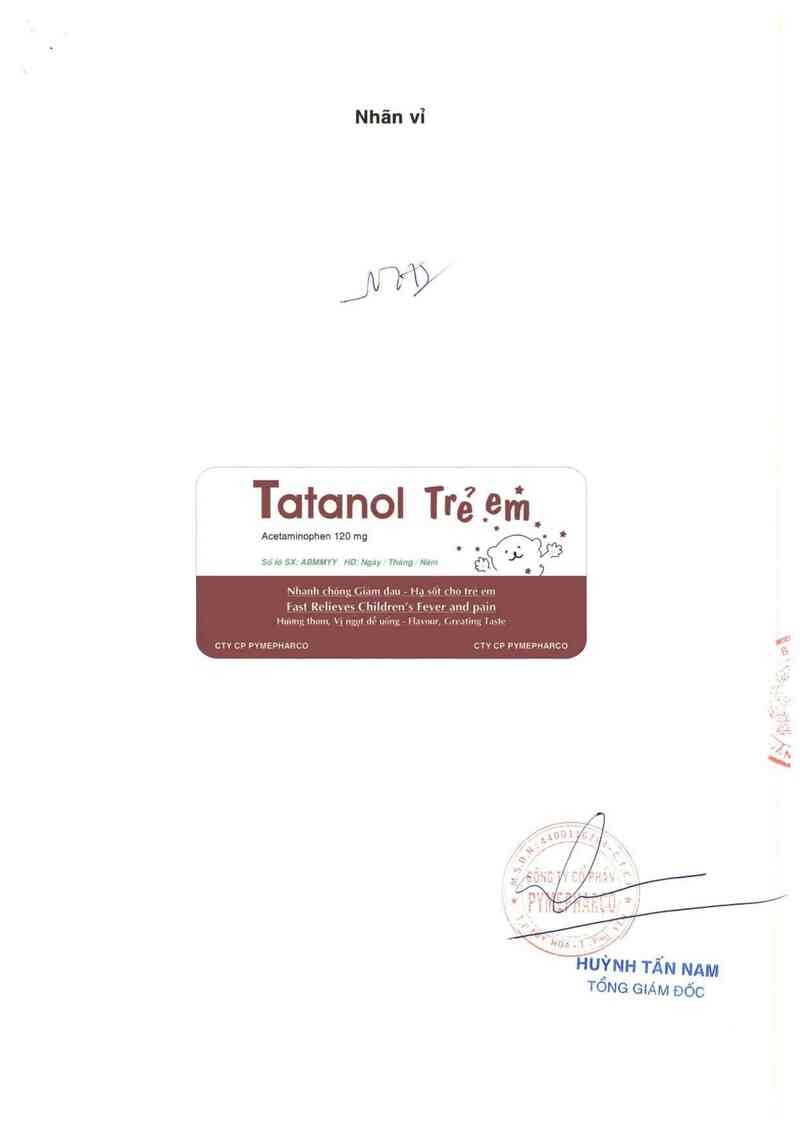 thông tin, cách dùng, giá thuốc Tatanol trẻ em - ảnh 1