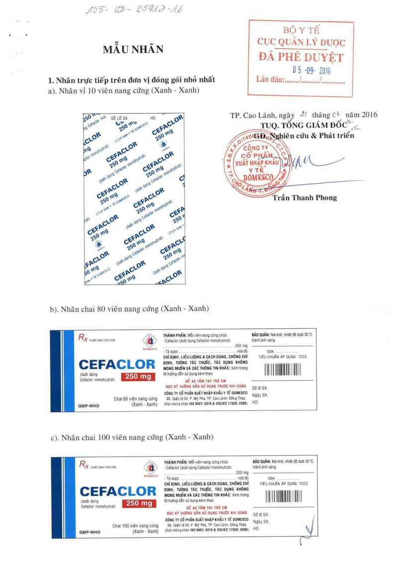 thông tin, cách dùng, giá thuốc Cefaclor 250 mg - ảnh 0