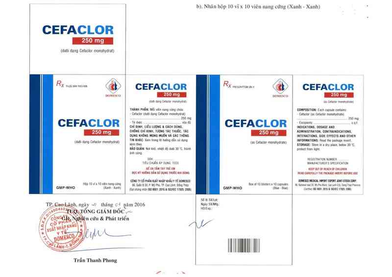 thông tin, cách dùng, giá thuốc Cefaclor 250 mg - ảnh 1