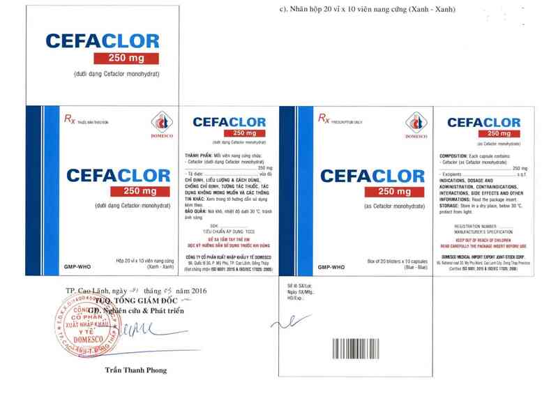 thông tin, cách dùng, giá thuốc Cefaclor 250 mg - ảnh 2