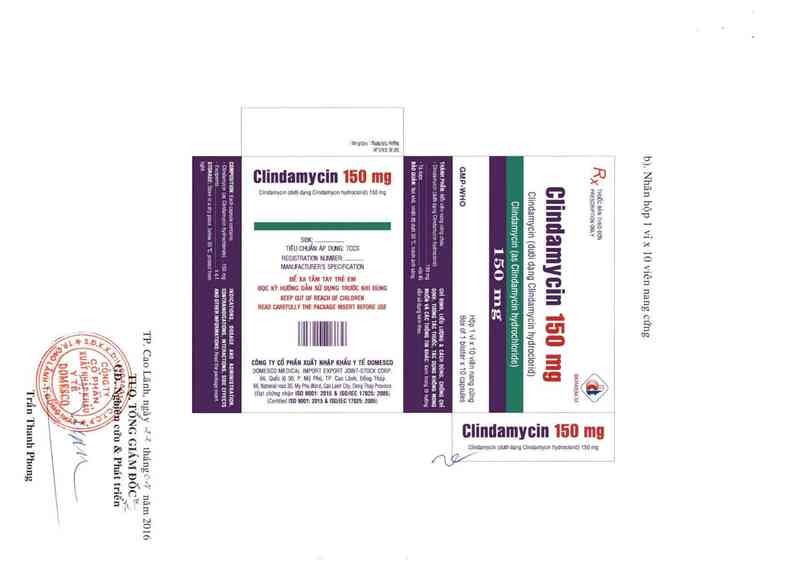 thông tin, cách dùng, giá thuốc Clindamycin 150 mg - ảnh 2