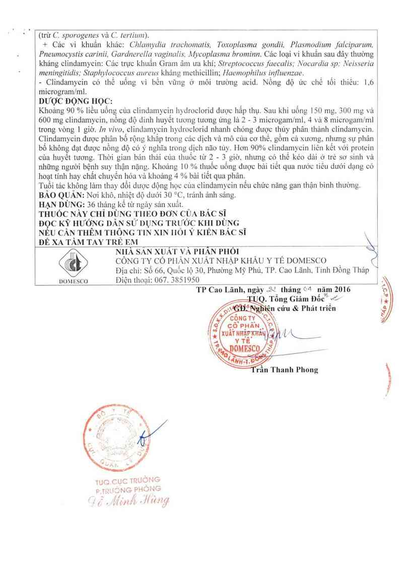 thông tin, cách dùng, giá thuốc Clindamycin 150 mg - ảnh 7