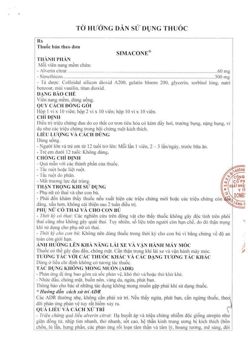 thông tin, cách dùng, giá thuốc Simacone - ảnh 4