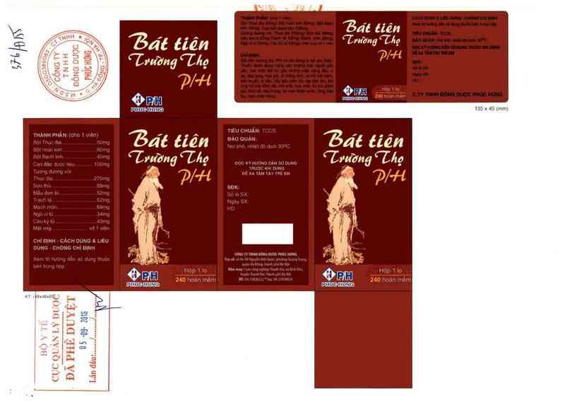thông tin, cách dùng, giá thuốc Bát tiên trường thọ P/H - ảnh 0