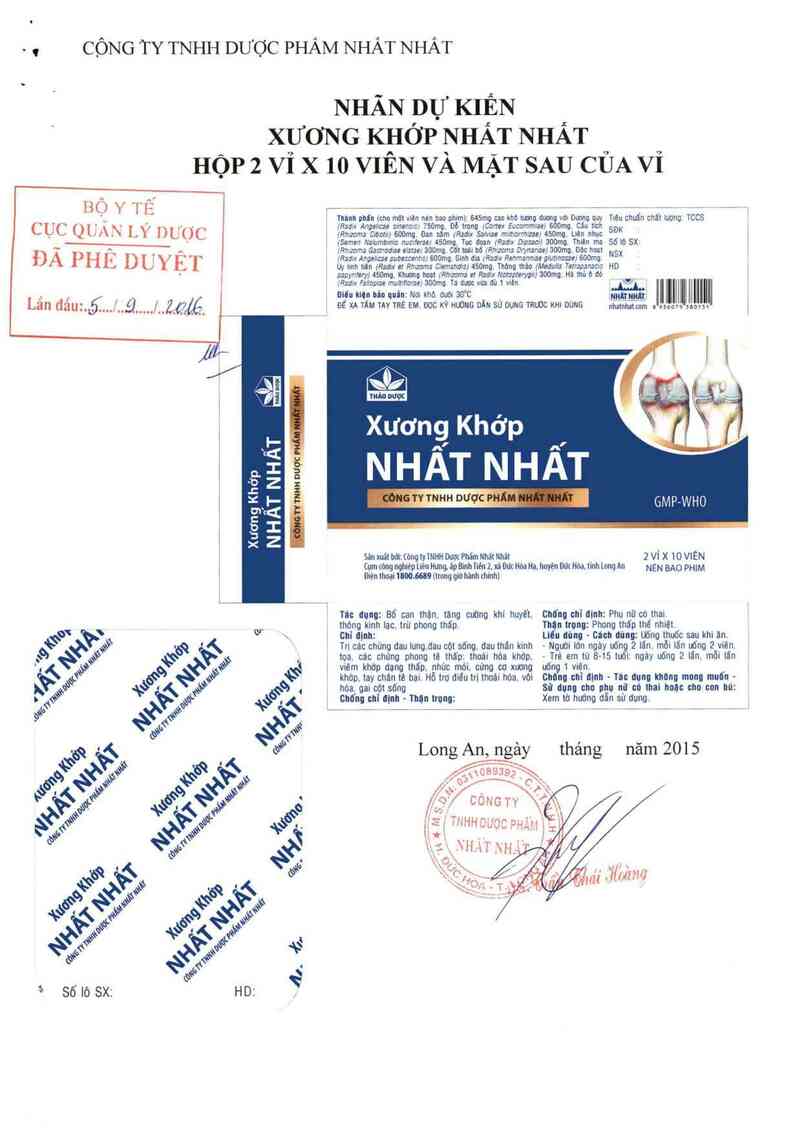 thông tin, cách dùng, giá thuốc Xương khớp nhất nhất - ảnh 0
