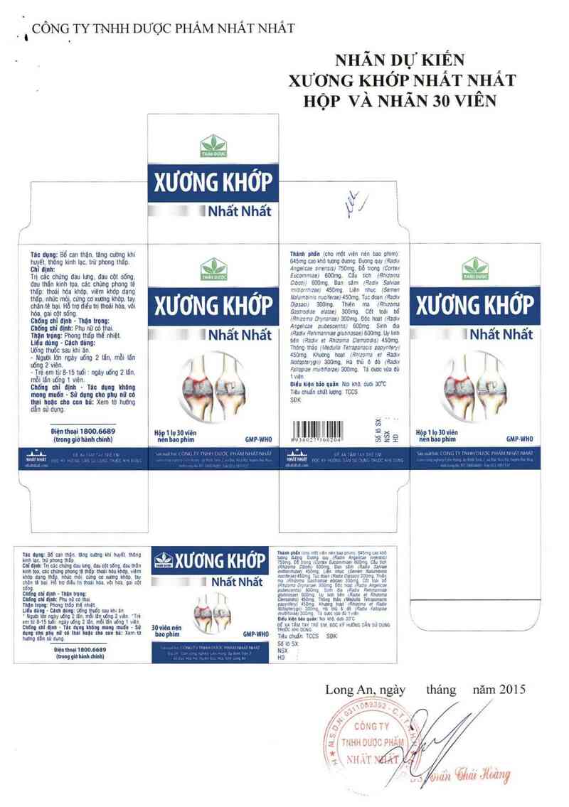 thông tin, cách dùng, giá thuốc Xương khớp nhất nhất - ảnh 3
