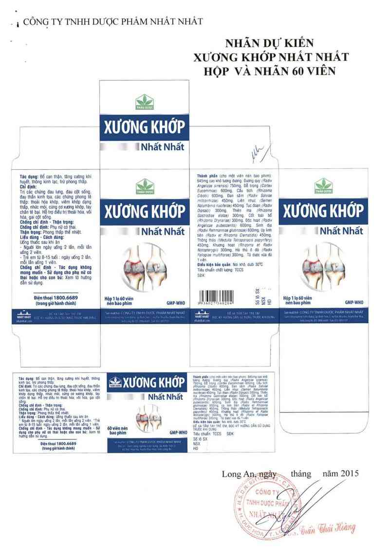 thông tin, cách dùng, giá thuốc Xương khớp nhất nhất - ảnh 4