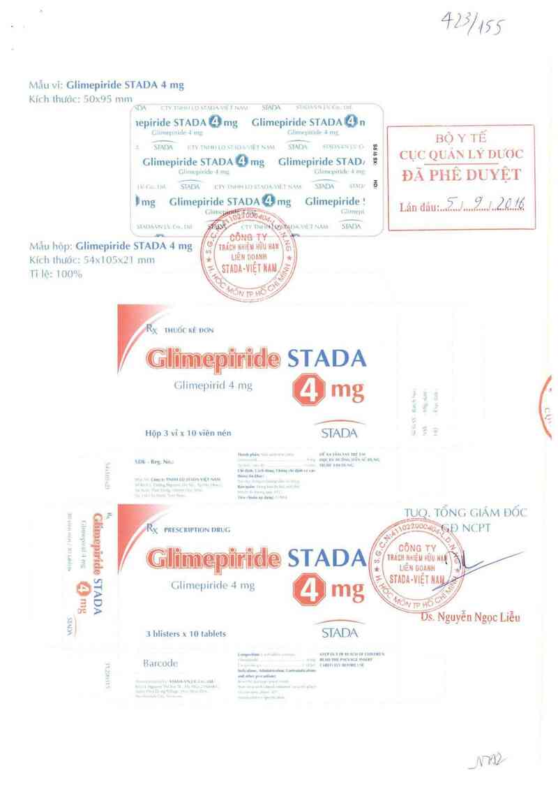 thông tin, cách dùng, giá thuốc Glimepiride Stada 4mg - ảnh 0