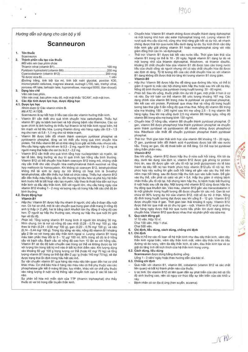 thông tin, cách dùng, giá thuốc Scanneuron - ảnh 3