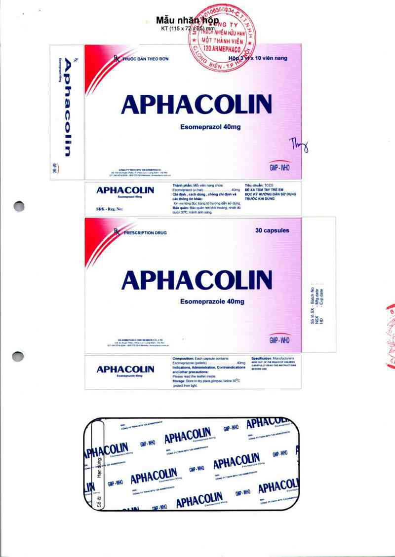 thông tin, cách dùng, giá thuốc Aphacolin - ảnh 1