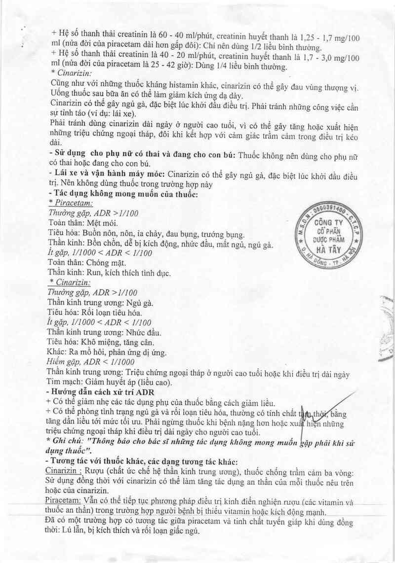 thông tin, cách dùng, giá thuốc Mezatam - ảnh 3
