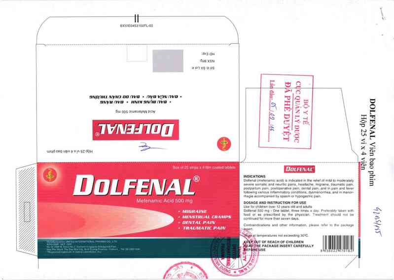 thông tin, cách dùng, giá thuốc Dolfenal - ảnh 0
