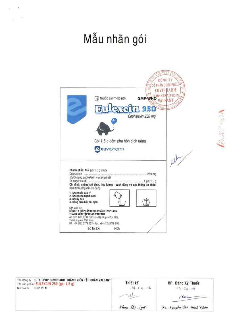 thông tin, cách dùng, giá thuốc Eulexcin 250 - ảnh 1