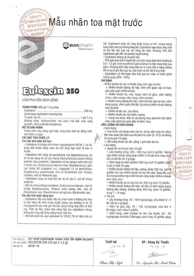 thông tin, cách dùng, giá thuốc Eulexcin 250 - ảnh 2