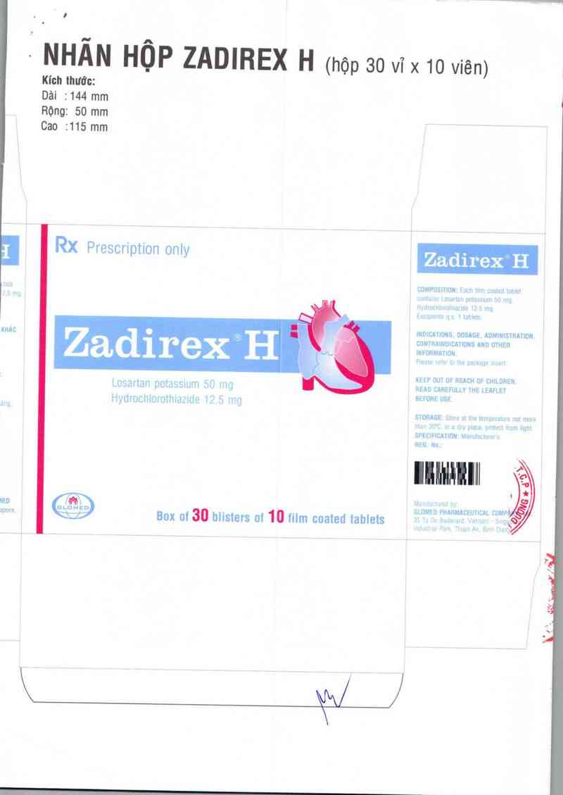 thông tin, cách dùng, giá thuốc Zadirex H - ảnh 5