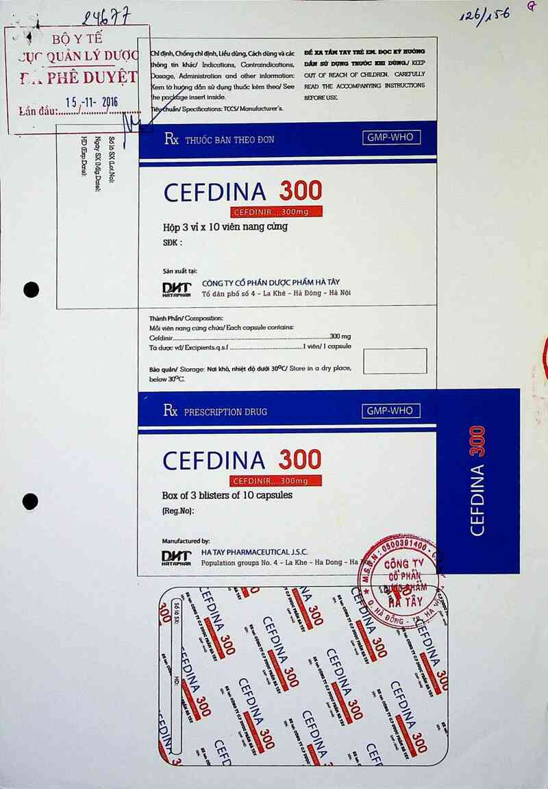 thông tin, cách dùng, giá thuốc Cefdina 300 - ảnh 0