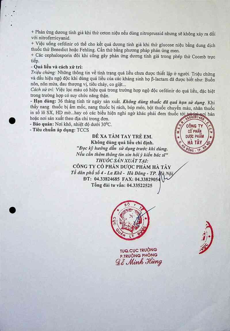 thông tin, cách dùng, giá thuốc Cefdina 300 - ảnh 3