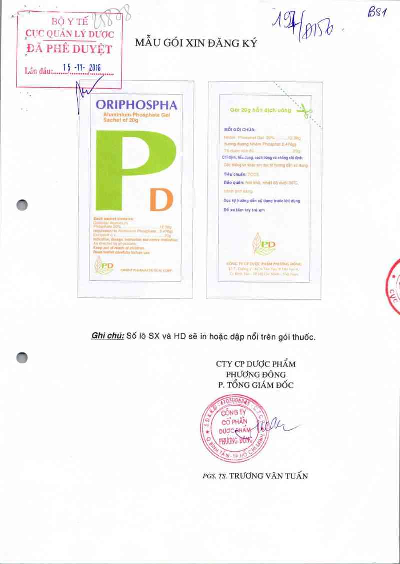 thông tin, cách dùng, giá thuốc Oriphospha - ảnh 0