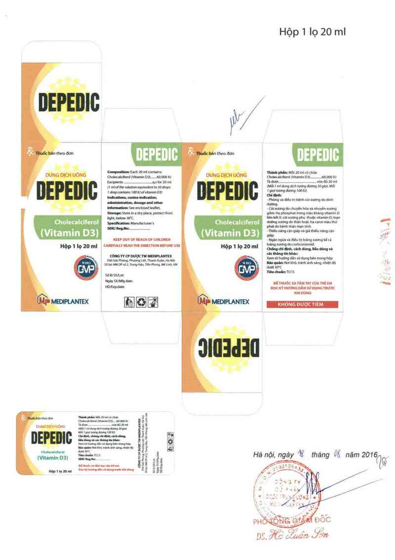 thông tin, cách dùng, giá thuốc Depedic - ảnh 1