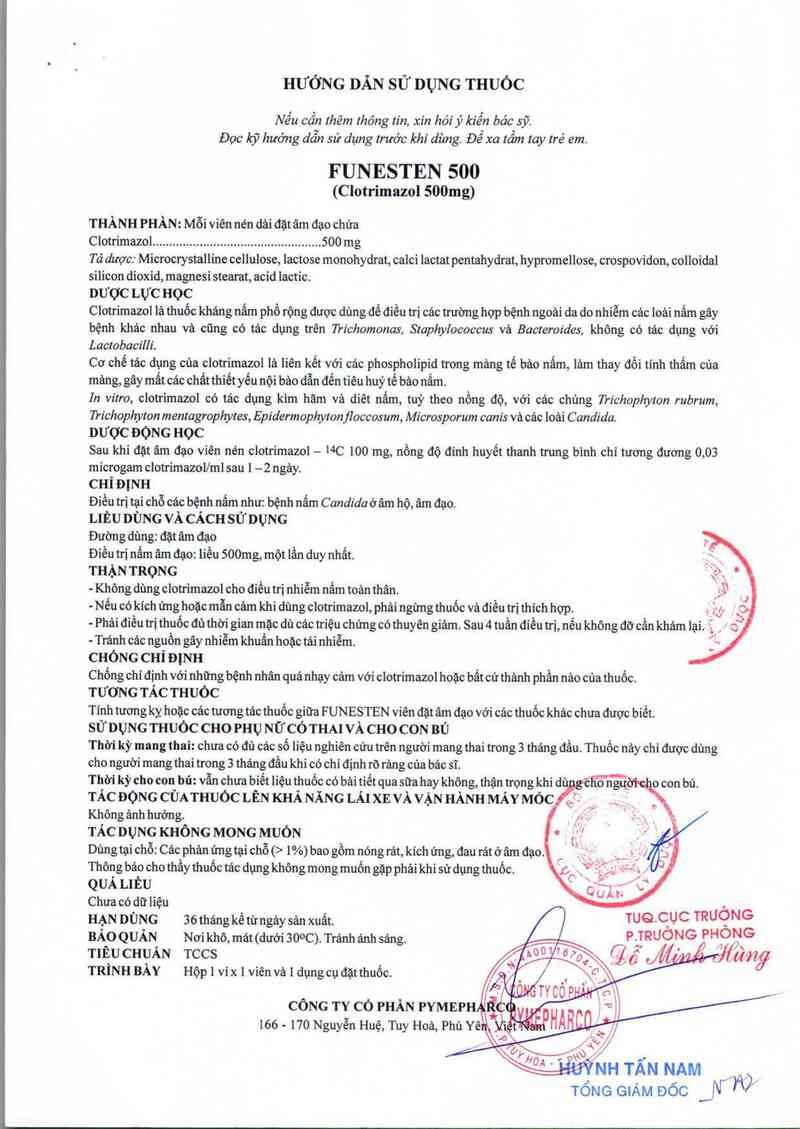 thông tin, cách dùng, giá thuốc Funesten 500 - ảnh 1