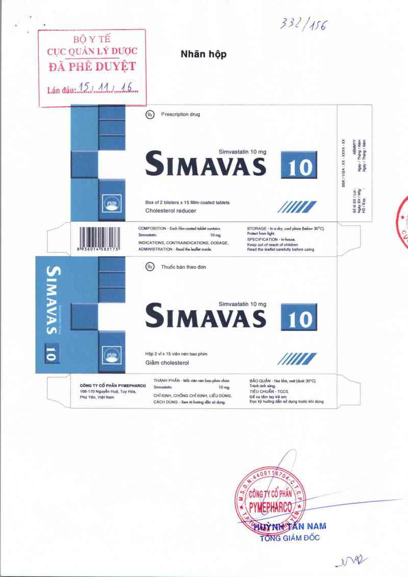 thông tin, cách dùng, giá thuốc Simavas 10 - ảnh 0