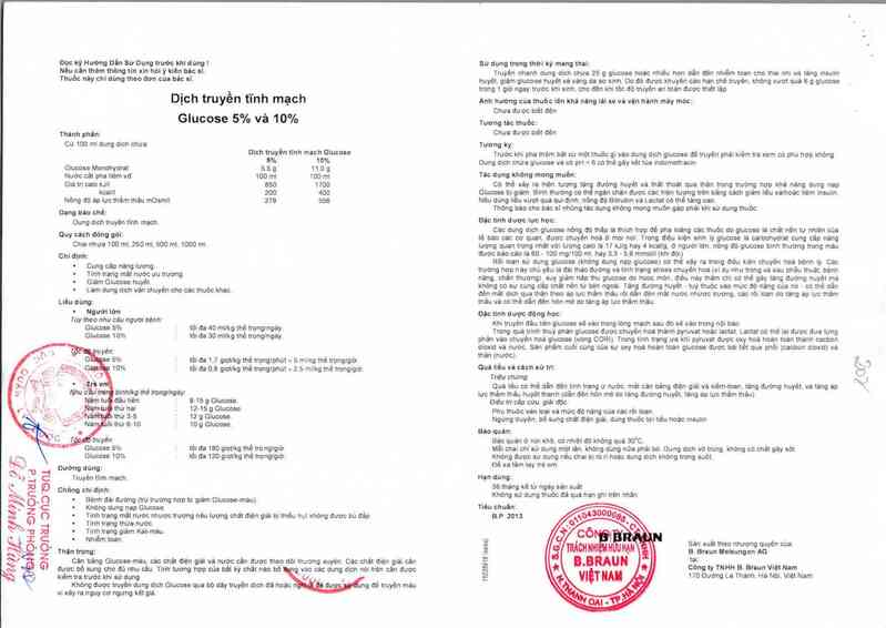 thông tin, cách dùng, giá thuốc Glucose 5% - ảnh 5