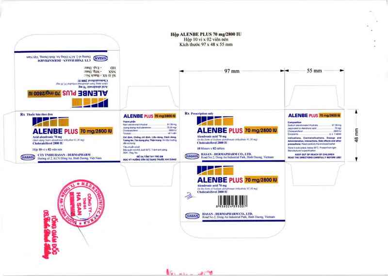 thông tin, cách dùng, giá thuốc Alenbe Plus 70mg/2800 IU - ảnh 4