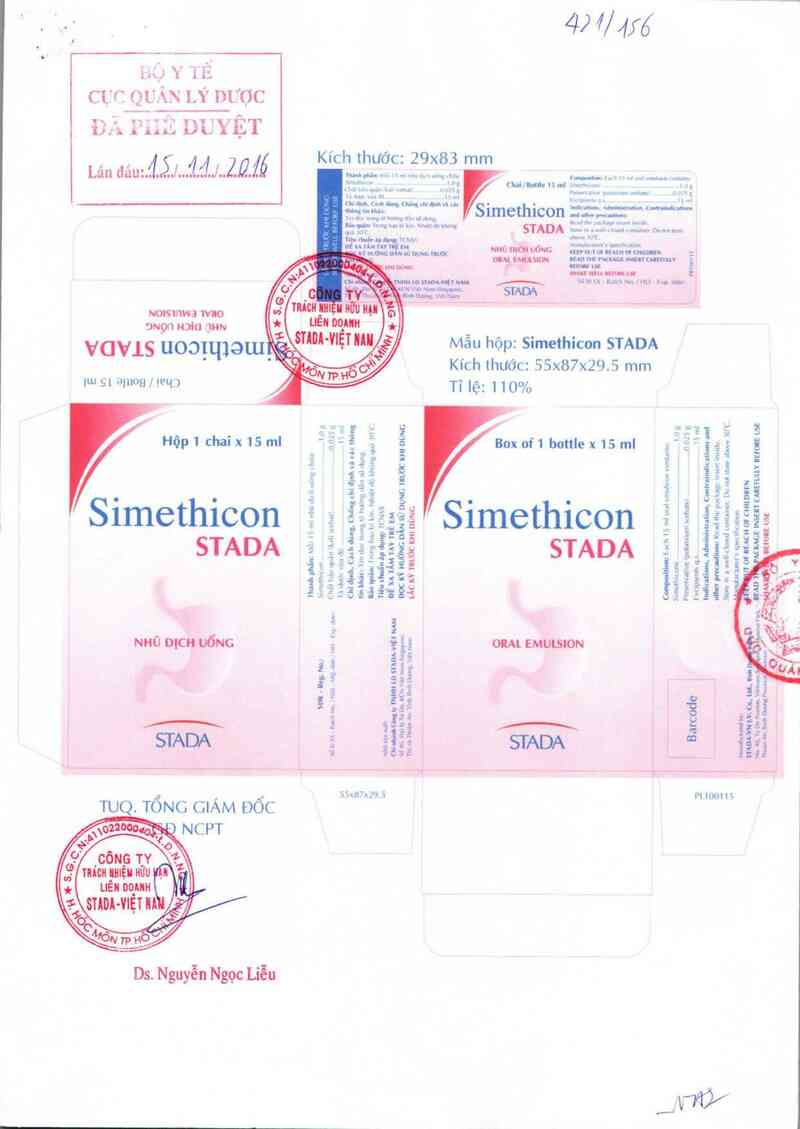 thông tin, cách dùng, giá thuốc Simethicon Stada - ảnh 0