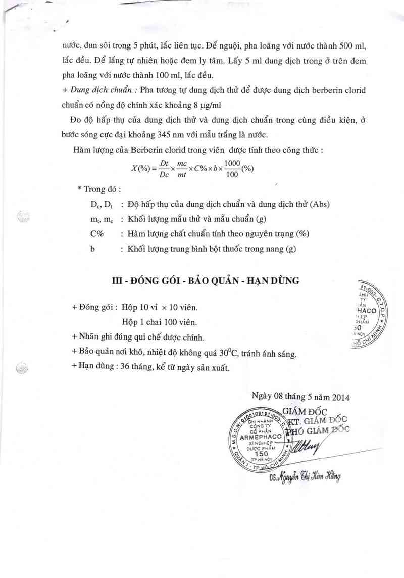 thông tin, cách dùng, giá thuốc Berberin - ảnh 8