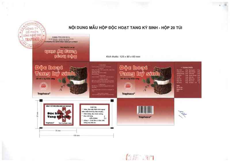 thông tin, cách dùng, giá thuốc Độc hoạt tang ký sinh - ảnh 1